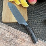 Нож поварской М10 L=33 см, дамаский узор