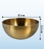 Миска d=15 см, h=5.5 см ULMI, золотая