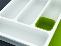 Органайзер для столовых приборов Drawerstore™ раздвижной белый/зеленый