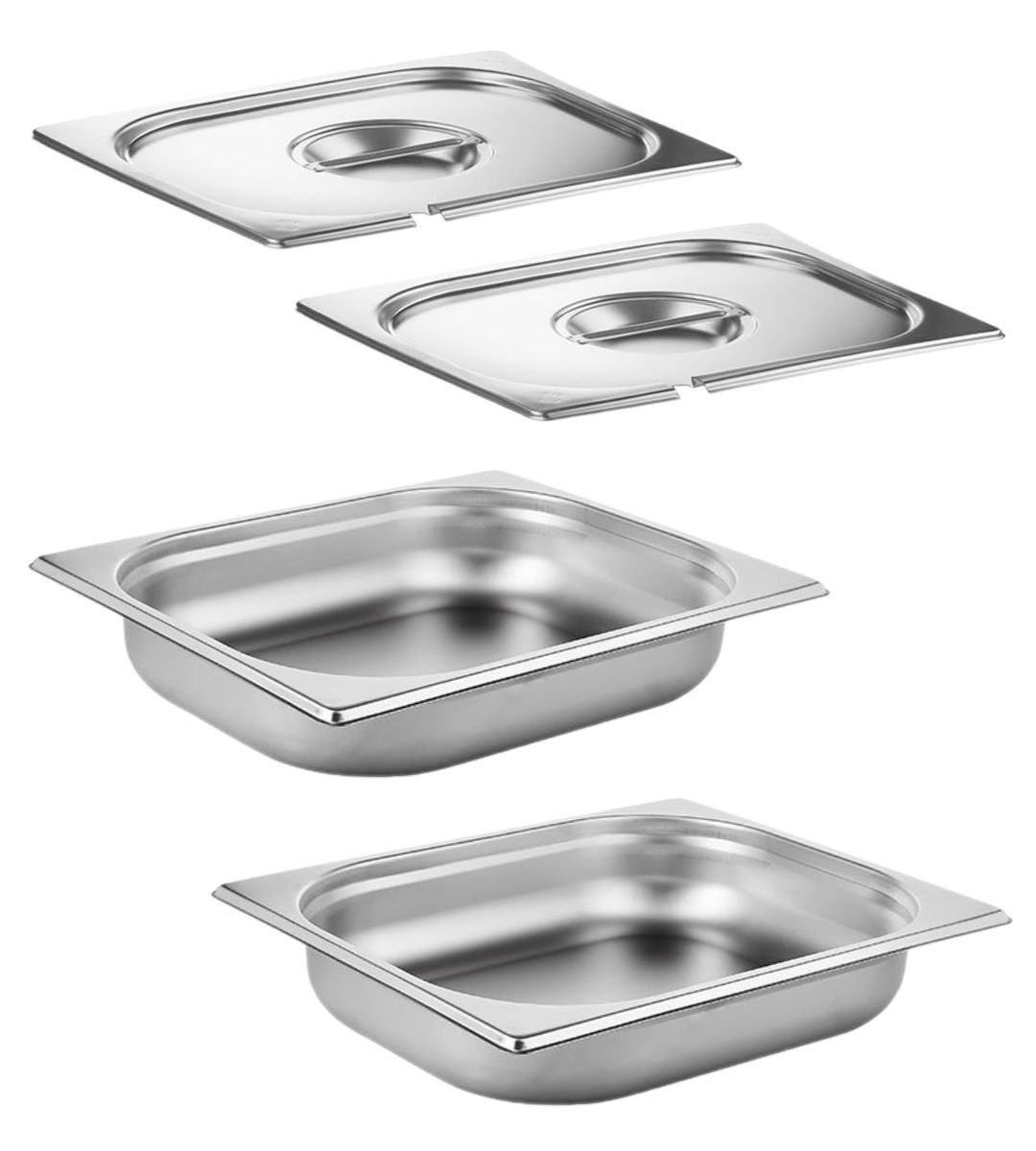 Гастроемкость GN 1/2 х 65 мм с крышкой с вырезом ULMI 2 штуки