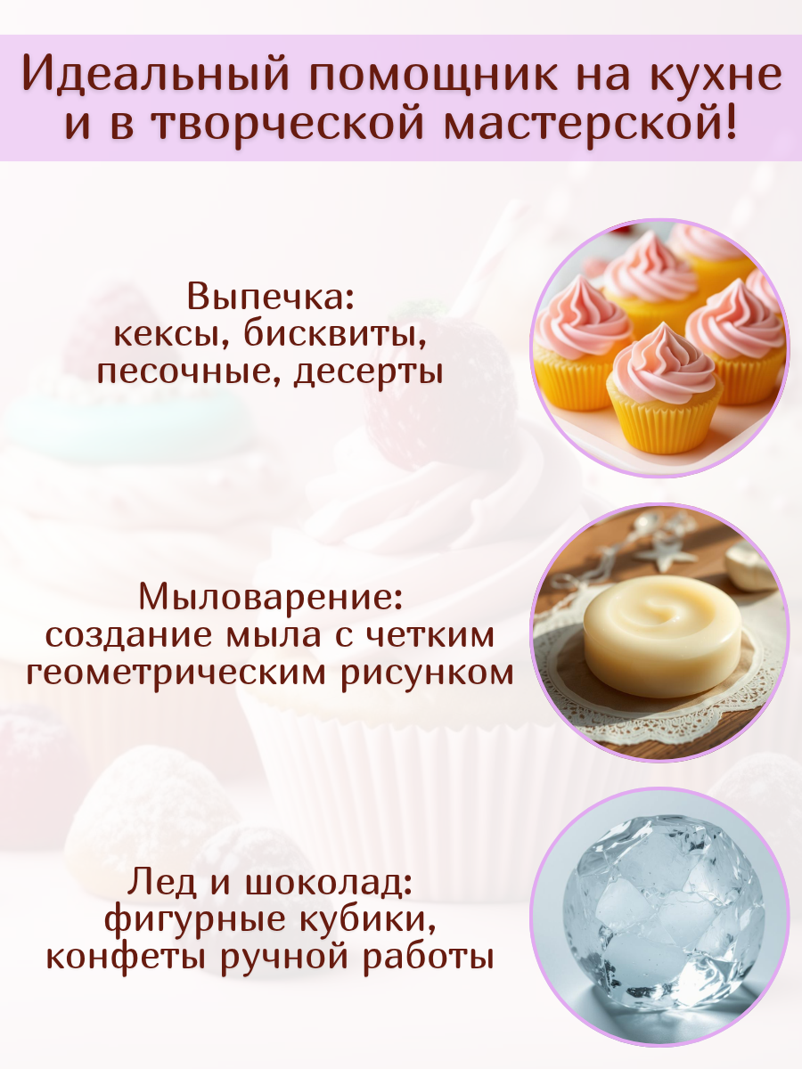 Форма для выпечки, кондитерская 22.5 х 22.5 х 4 см Wefun силикон