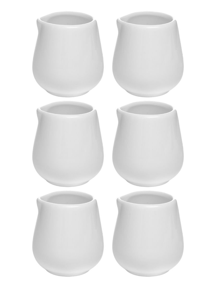 Молочник фарфоровый, сливочник 45 мл набор 6 шт «Кунстверк» D=35 мм H=45 мм KunstWerk