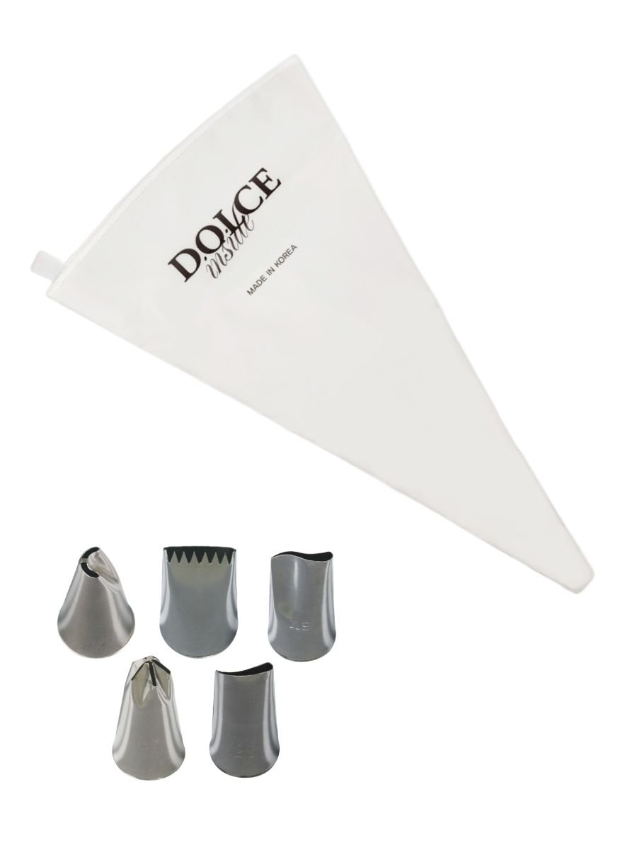 Кондитерский мешок с насадками многоразовый L=45 см №1 набор в подарочной упаковке