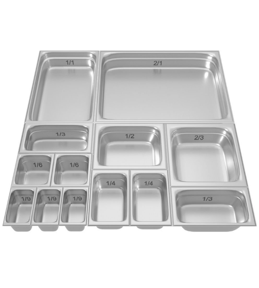 Гастроемкость GN 1/9 х 65 мм с крышкой, 4 шт ProHotel