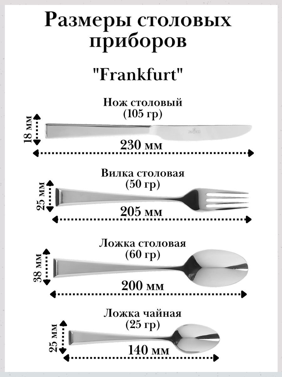 Нож столовый ''Frankfurt'' Luxstahl 4 шт