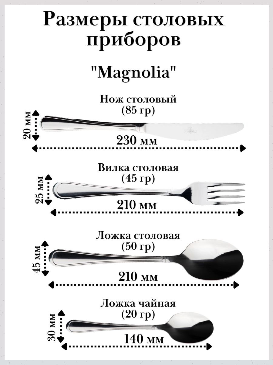 Нож столовый ''Magnolia'' Luxstahl 6 шт