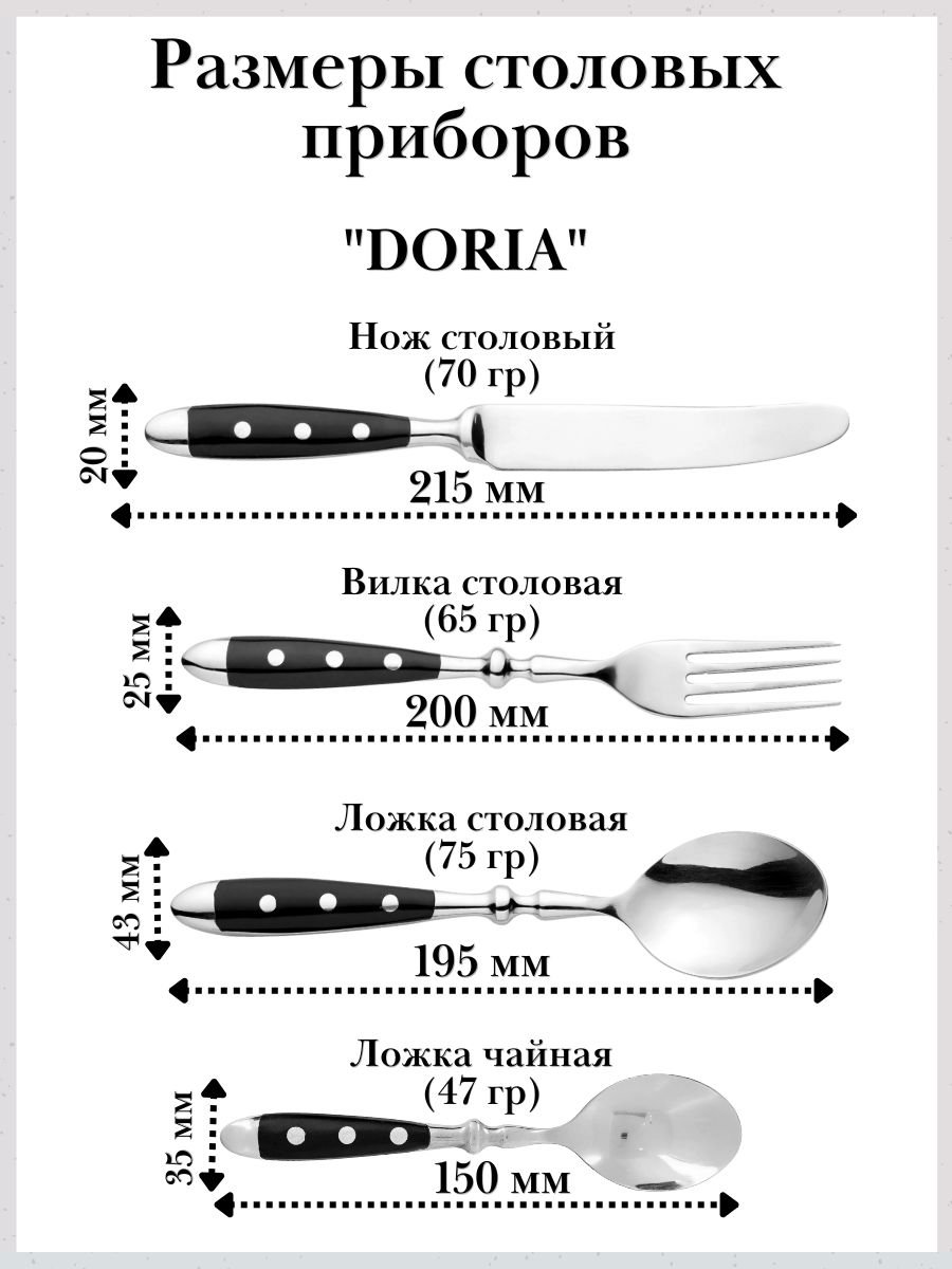 Набор столовых приборов 4 предмета DORIA Eternum