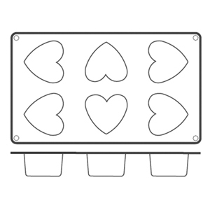 Форма для кондитерских изделий Сердце 5.5х5 см силикон Paderno 4140930