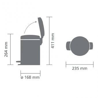 Мусорный бак с педалью newIcon 3л Brabantia 113024