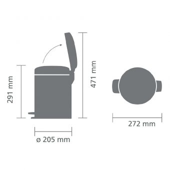 Мусорный бак с педалью newIcon 5л Brabantia 112102