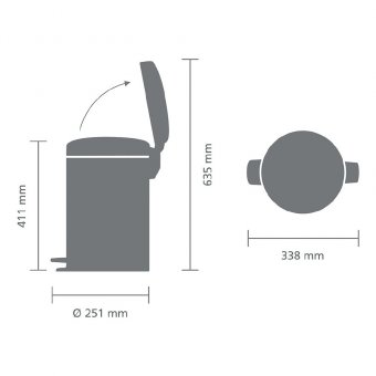 Мусорный бак с педалью newIcon 12л Brabantia 113581