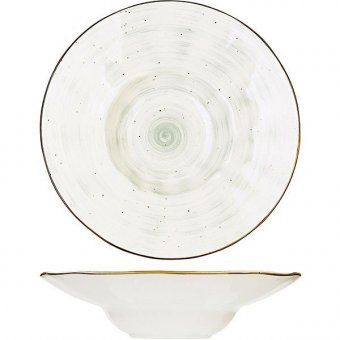 Тарелка для пасты «Пастораль» 380 мл D=29 см зеленый KunstWerk 3012647