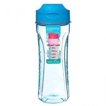 Бутылка для воды синяя из тритана 600 мл Hydrate Sistema 640