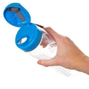 Бутылка для воды черная из тритана 800 мл Hydrate Sistema 650