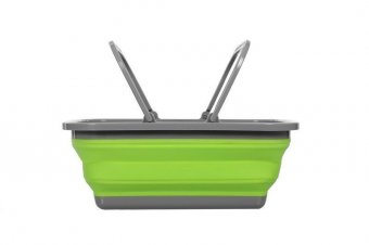 Корзина пластиковая складная с 2 ручками 9 л, зеленая TD 0532