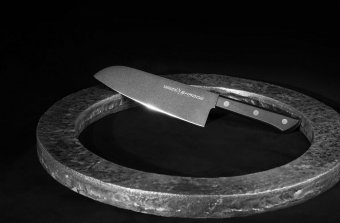 Нож сантоку с покрытием Black-coating L=17,5 см Shadow Samura SH-0095/A