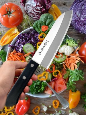 Универсальный кухонный нож сантоку Fuji Cutlery Tojuro, рукоять полипропилен TJ-12