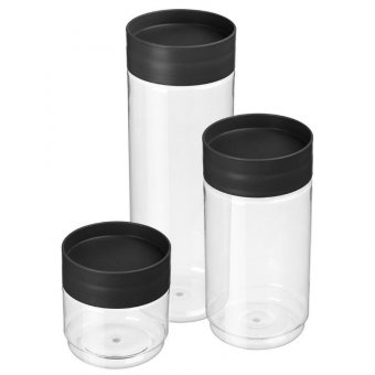 Набор емкостей для сыпучих продуктов ULMI plastic 3 шт "Asti" (0,5 л + 1,0 л + 1,5 л)