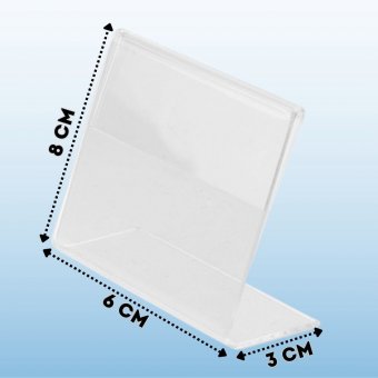 Ценникодержатель 20 шт, L=6 см, H=8 см, B=3 см TABL