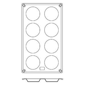 Форма для кондитерских изделий Круг d=6 см силикон Paderno 4140962