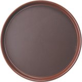 Поднос круглый прорезиненный d=35.6 см коричневый ProHotel bar 4080641