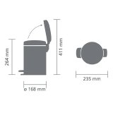 Мусорный бак с педалью newIcon 3л Brabantia 113024