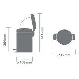 Мусорный бак с педалью newIcon 3л Brabantia 113246