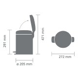Мусорный бак с педалью newIcon 5л Brabantia 112447