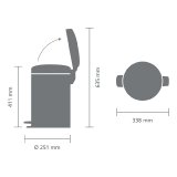 Мусорный бак с педалью newIcon 12л (внутреннее металлическое ведро) Brabantia 113888