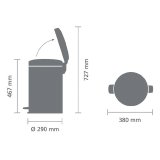 Мусорный бак с педалью newIcon 20л Brabantia 114106