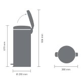 Мусорный бак с педалью newIcon 30л (внутреннее металлическое ведро) Brabantia 114762