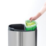 Мусорный бак Touch Bin new двухсекционный (10/23л) Brabantia 100680