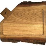 Доска для подачи с корой, ручка (4см) дуб 30х28 см PPwood 4090852