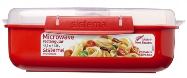 Контейнер прямоугольный 1,25 л Microwave Sistema 1114