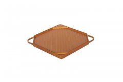 Квадратная сковорода-гриль с антипригарным керамическим покрытием, 27 см TK 0318
