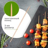 Шпажки-шампуры для шашлыка бамбуковые 300 мм, 100 штук, БЕЛЫЙ АИСТ, 607571, 67