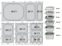 Гастроемкость (2/3) H=10 см L=32,5 см B=35,4 см ProHotel